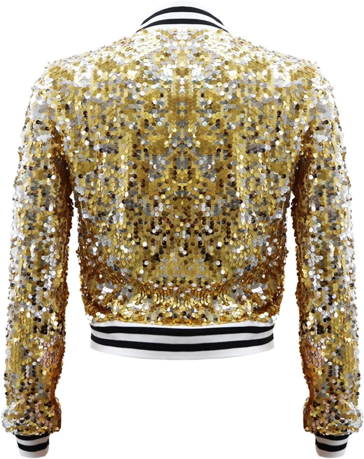Womens Cropped Sequin Zip Up Jacket Sparkle Crewneck Loose Long Sleeve Casual Blazer Bomber Blouse Tops Winter Outfits