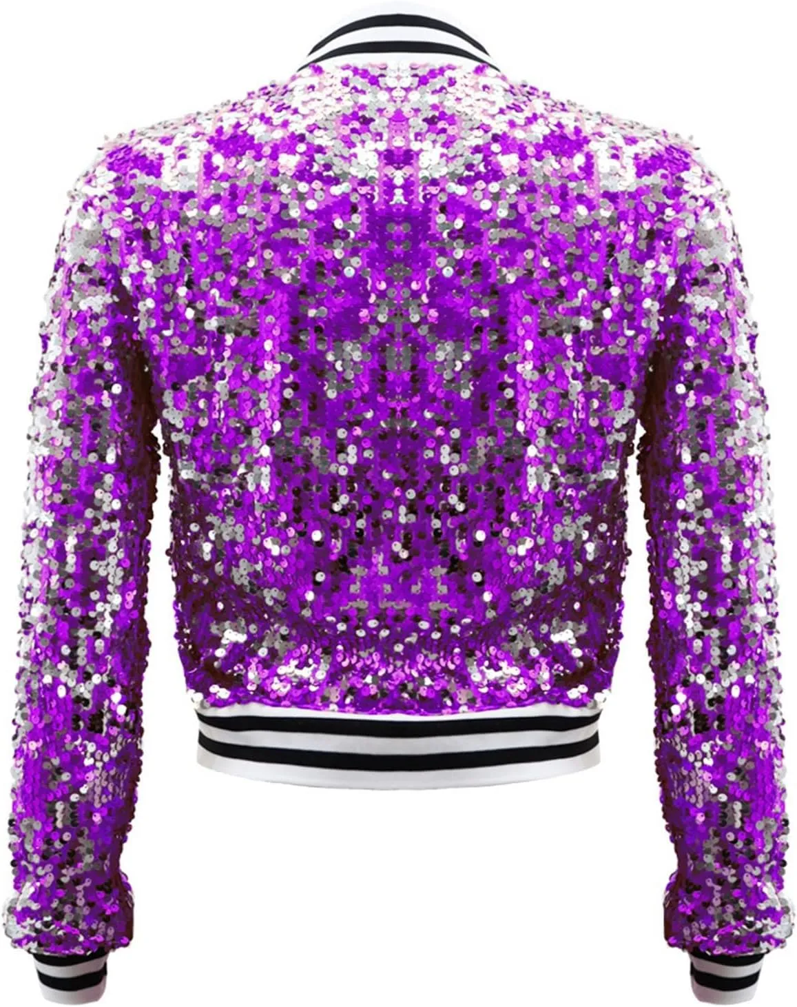 Womens Cropped Sequin Zip Up Jacket Sparkle Crewneck Loose Long Sleeve Casual Blazer Bomber Blouse Tops Winter Outfits