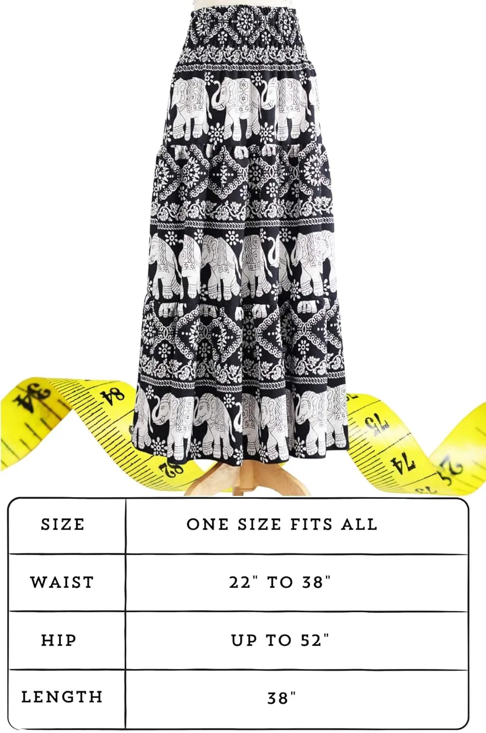 Women's Maxi Long Skirts, High Waisted Lightweight Silky Soft Flowy Ruffle Cute Trendy Boho Hippie, One Size Fits All
