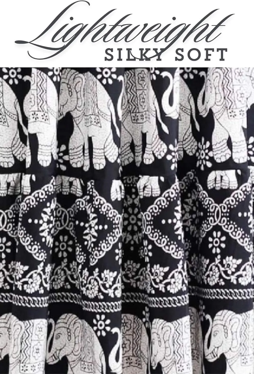 Women's Maxi Long Skirts, High Waisted Lightweight Silky Soft Flowy Ruffle Cute Trendy Boho Hippie, One Size Fits All