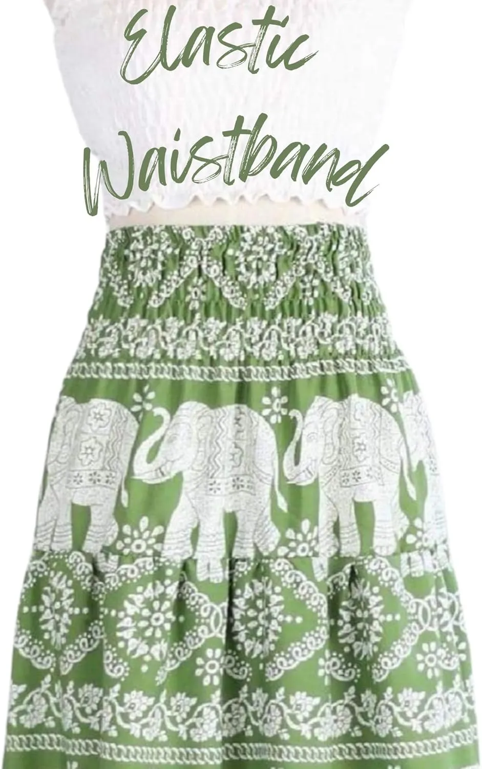 Women's Maxi Long Skirts, High Waisted Lightweight Silky Soft Flowy Ruffle Cute Trendy Boho Hippie, One Size Fits All