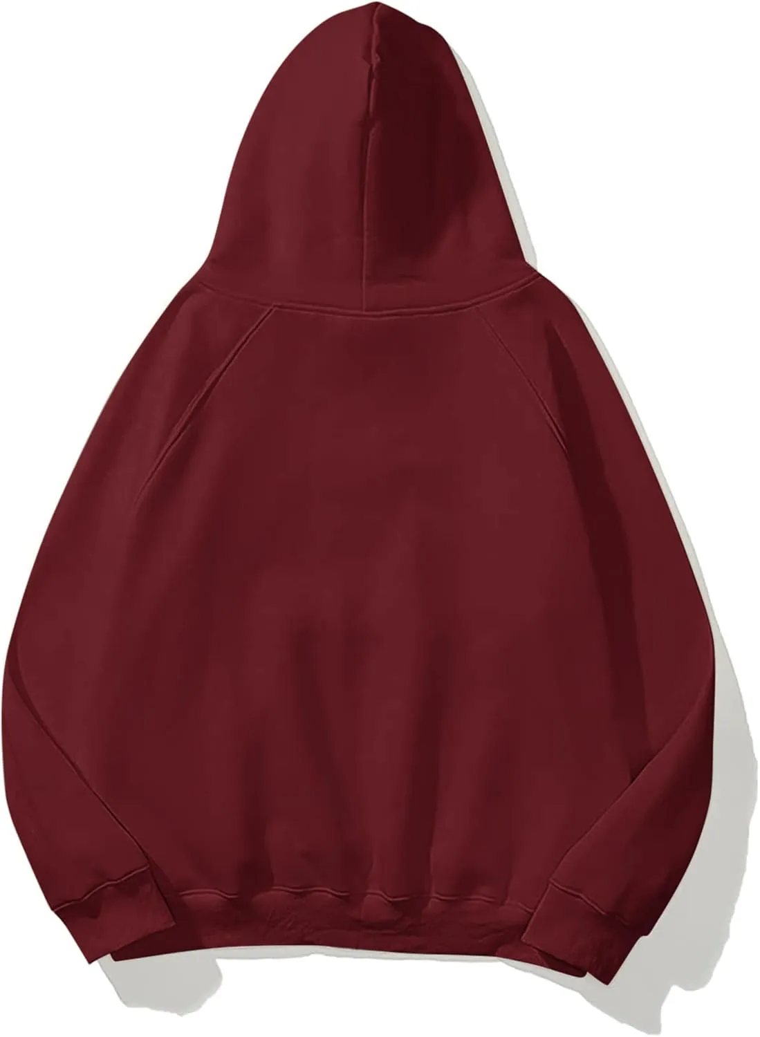 Womens Oversized Hoodies Sweatshirt Basic Solid Long Raglan Sleeves Loose Fleece Hooded Pullover With Kangaroo Pocket