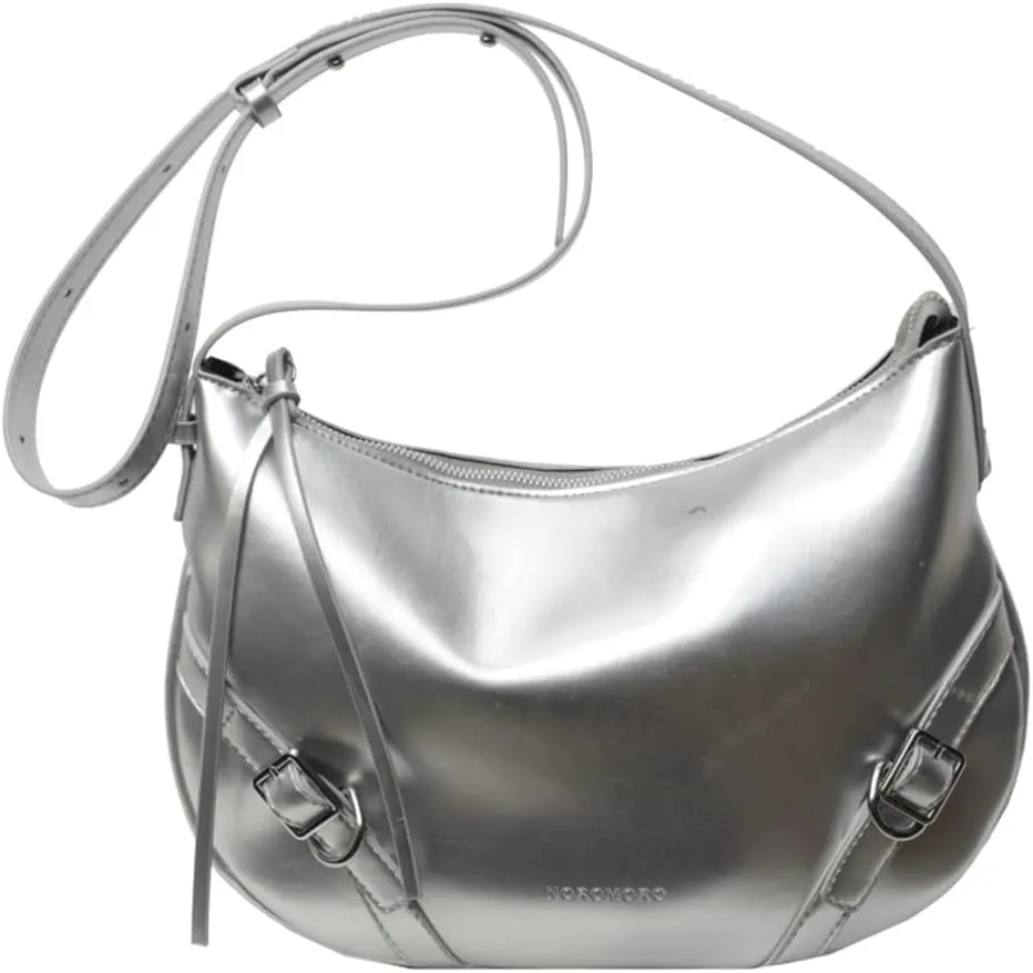 Womens PU Leather Hobo Bag Trendy Shoulder Purse Slouchy Tote Bags Modern Handbag Satchel