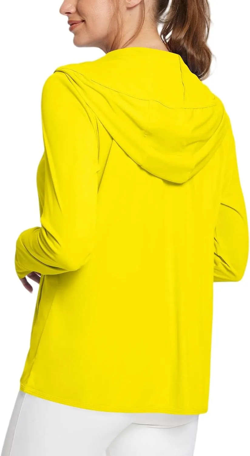 Women's UPF Sun Protection Shirts SPF Jacket UV Zip Up Hoodie Long Sleeve Summer Ice Silk Outdoor with Pockets