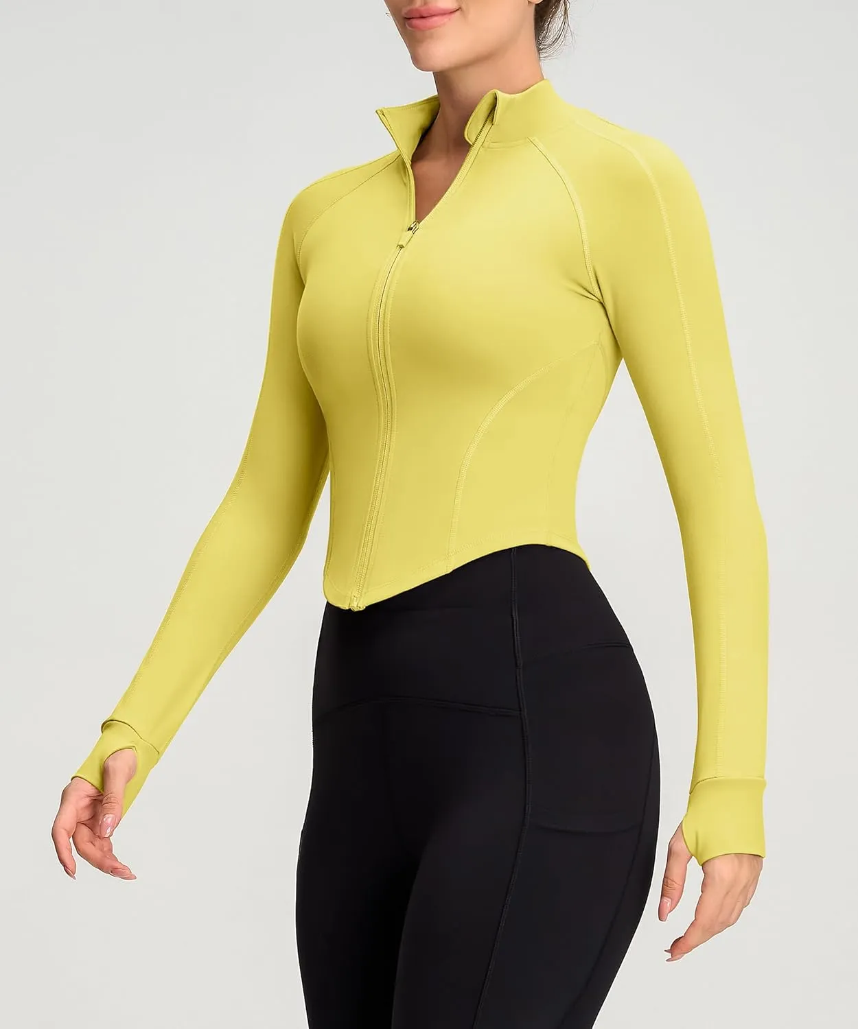 Womens Zip Up Bbl Jacket Lightweight Cropped Athletic Jacket Track Gym Workout Jackets for Running Yoga Hiking