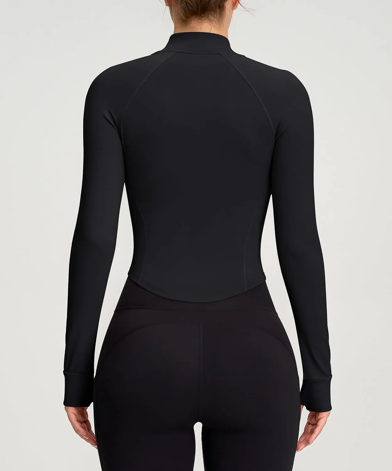 Womens Zip Up Bbl Jacket Lightweight Cropped Athletic Jacket Track Gym Workout Jackets for Running Yoga Hiking