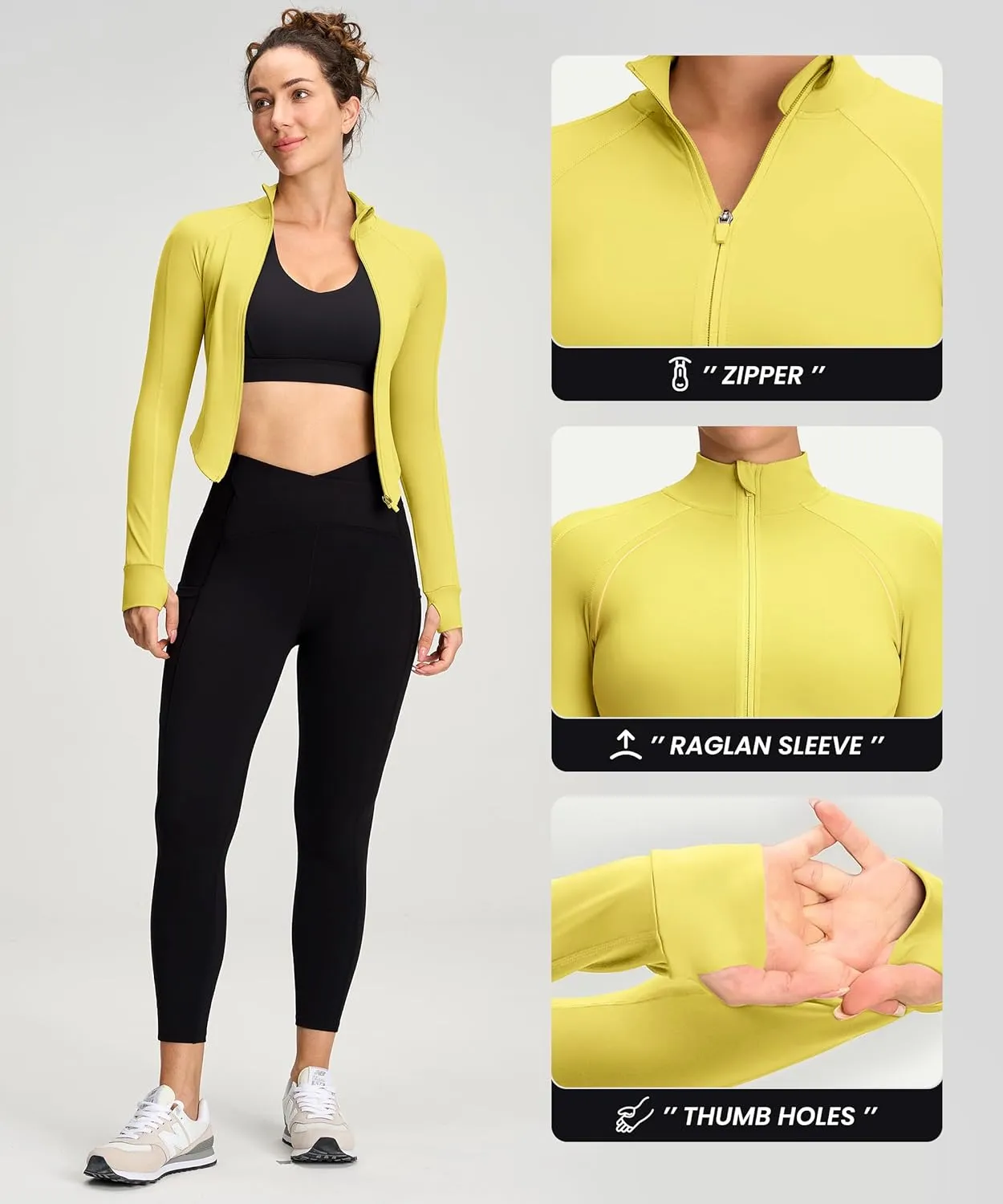 Womens Zip Up Bbl Jacket Lightweight Cropped Athletic Jacket Track Gym Workout Jackets for Running Yoga Hiking