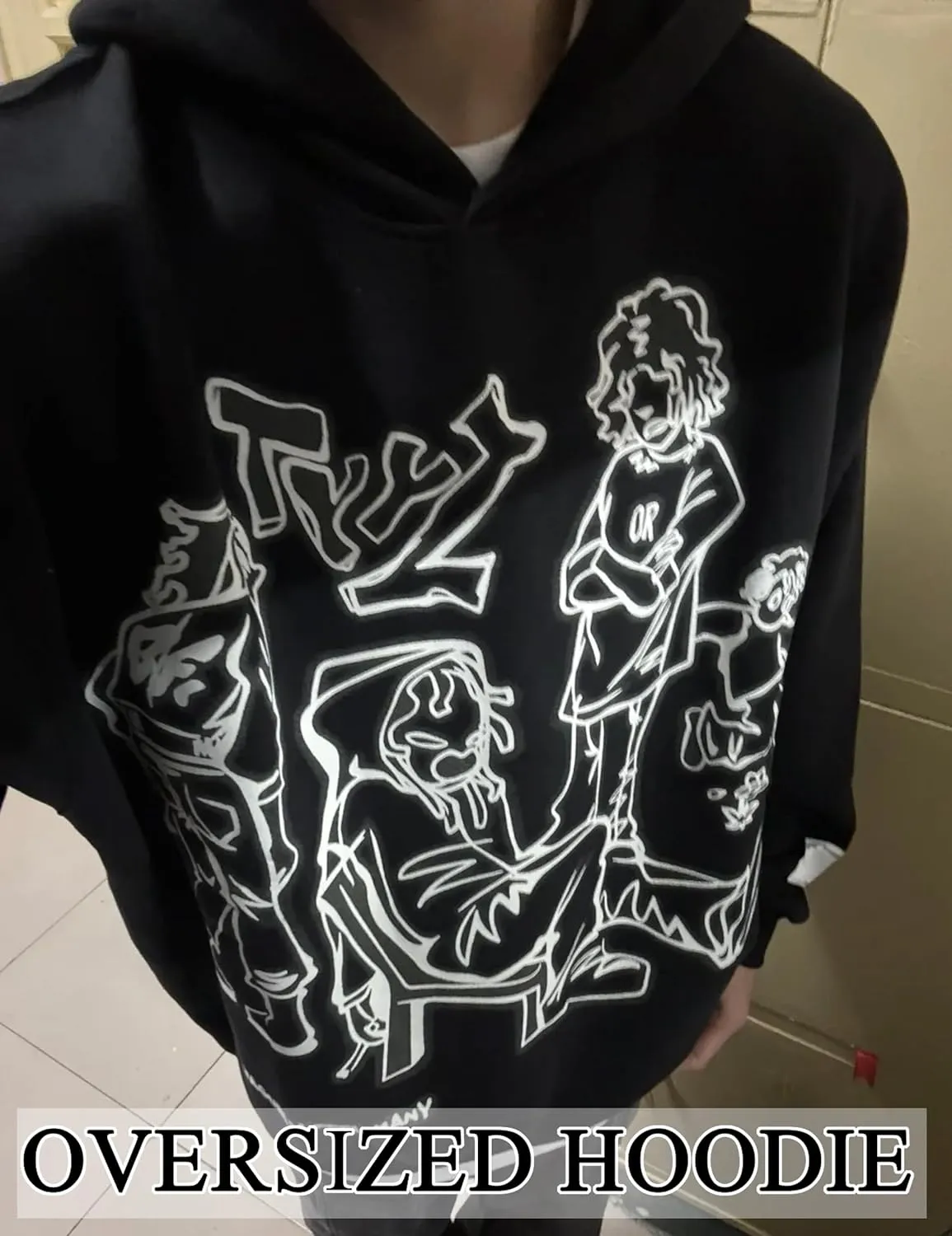 Y2k Hoodie Men Women Aesthetic Graphic Hoodies Pullover Sweatshirt Hip Hop Goth Grunge Harajuku Jacket