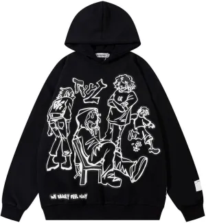 Y2k Hoodie Men Women Aesthetic Graphic Hoodies Pullover Sweatshirt Hip Hop Goth Grunge Harajuku Jacket