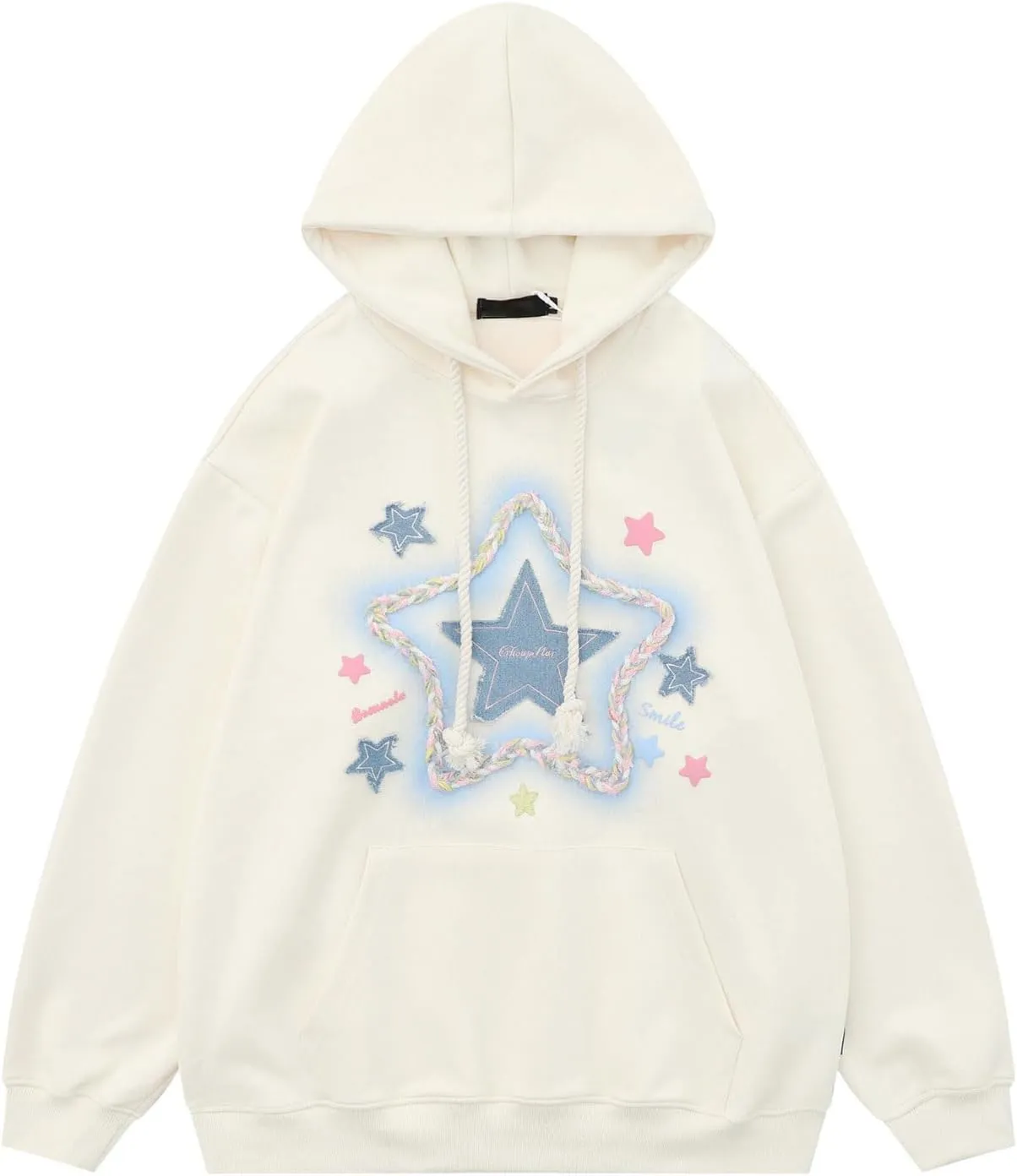 Y2k Star Hoodie Men Women Aesthetic Oversized Hoodies Grunge Emo Graphic Hoodies Pullover Hip Hop Streetwear