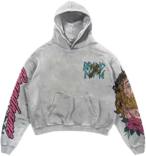 Y2K sweatshirt with hip-hop letter print oversized men's and women's hoodies, casual loose solid Gothic top